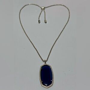 Kendra Scott Blue Bolo Gold Tone Necklace